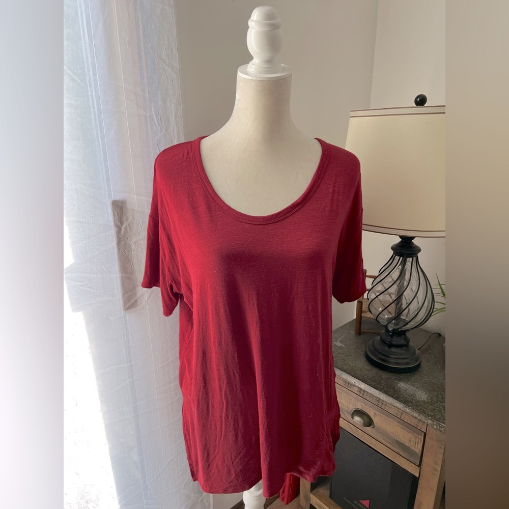 Old Navy dark red luxe t-shirt
